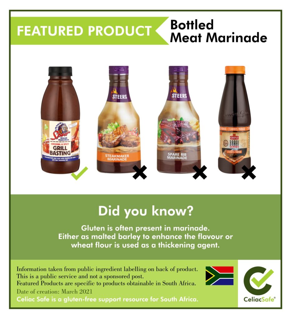 Marinades Celiac Safe